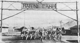 Daily march of the Marine band through Waimea